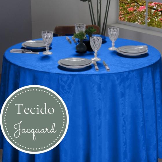 Imagem de Toalha De Mesa Redonda Grande Jacquard para Evento Forro Casamento Formatura