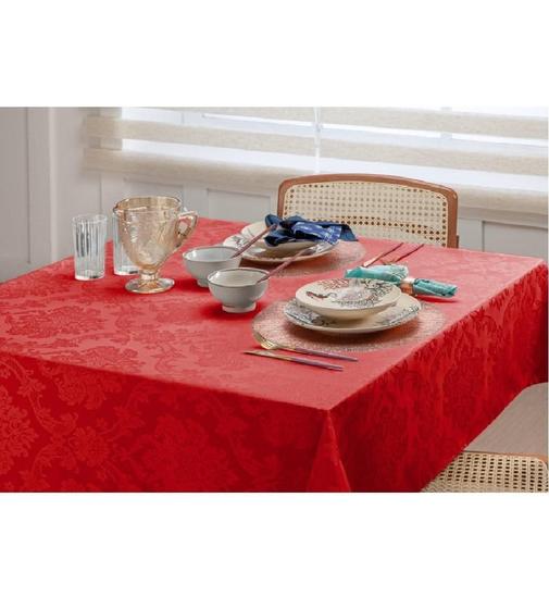 Imagem de Toalha de Mesa Redonda High Class 160cm Vermelha Raner