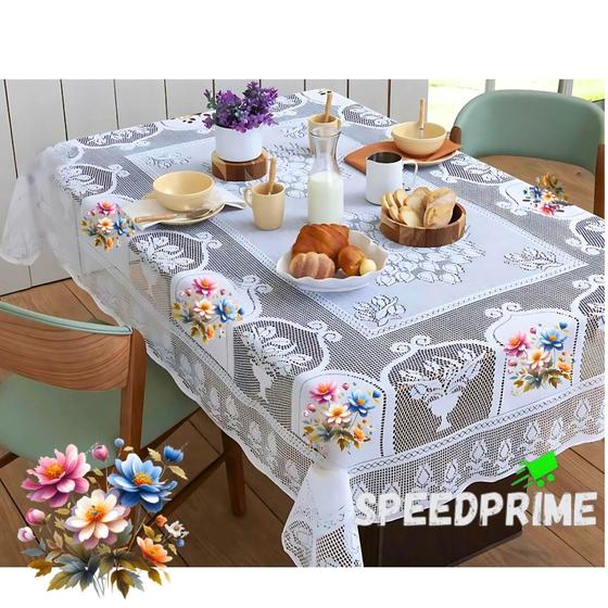 Toalha de Mesa Renda 4 Lugares Escolha Sua Estampa !!