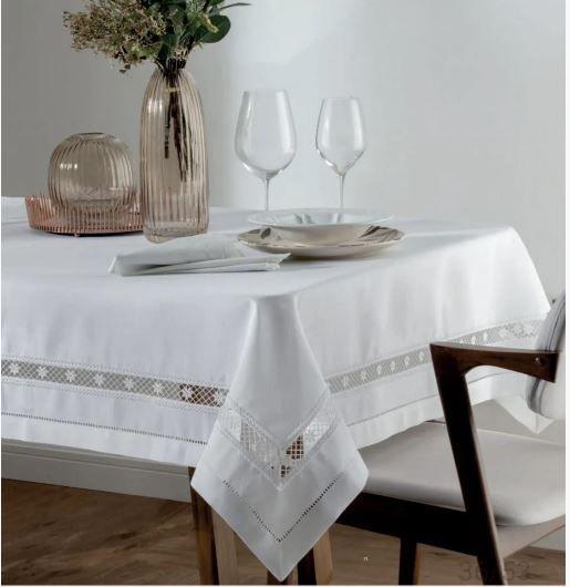 Imagem de Toalha de mesa  renda premium rozac brunch 160x220