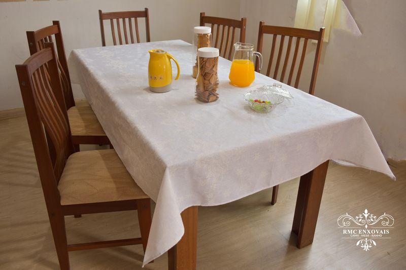 Toalha de mesa retangular 4,00 x 1,45 em tecido linho estampado branco Menor preço em Toalha de mesa retangular 4,00 x 1,45 em tecido linho estampado branco