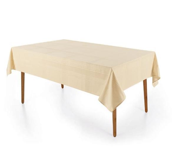 Imagem de Toalha de Mesa Retangular 6 Lugares Celebra Fragnani Bege Karsten