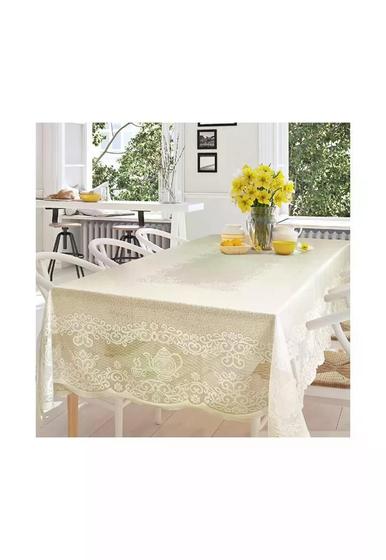 Imagem de Toalha de Mesa Retangular 6 Lugares Interlar Renda Bule - Diversas Cores