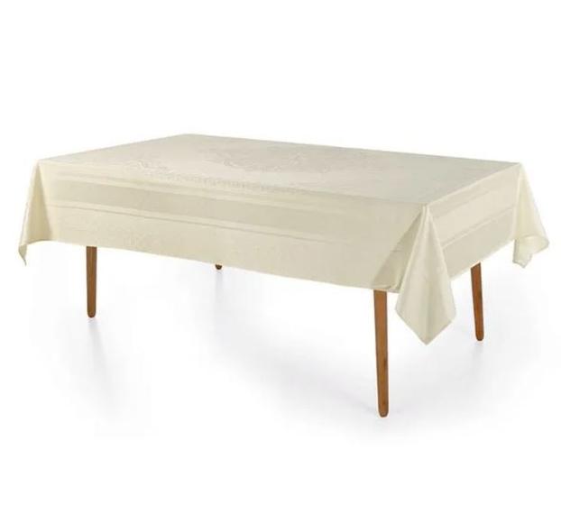 Imagem de Toalha de Mesa Retangular 6 Lugares Lesier Off White Karsten