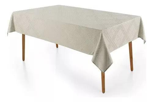 Imagem de Toalha De Mesa Retangular 8 Lugares Jacquard 2,70x1,60 Cinza