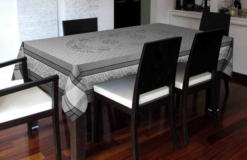 Imagem de Toalha De Mesa Retangular Cinza Poliéster 8 Lugares Rafimex