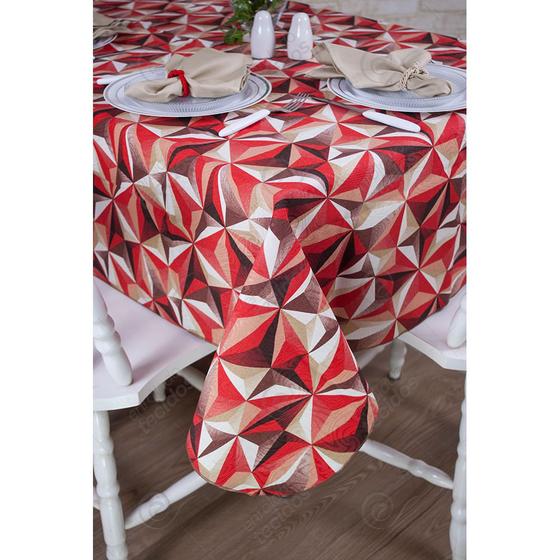 Toalha de Mesa Retangular em Tecido Jacquard Estampado Evolution Marsala Menor preço em Toalha de Mesa Retangular em Tecido Jacquard Estampado Evolution Marsala