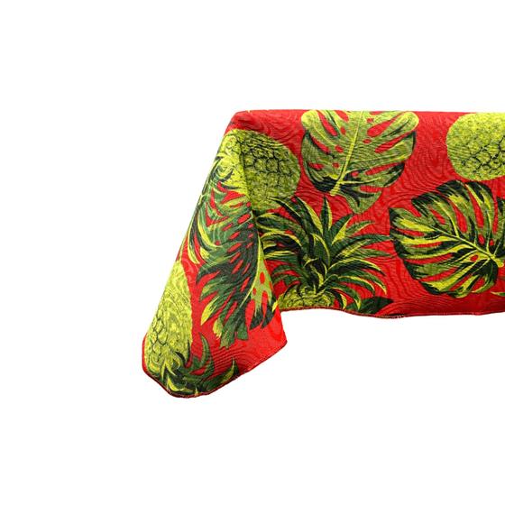 Imagem de Toalha De Mesa Retangular Estampada Abacaxi 