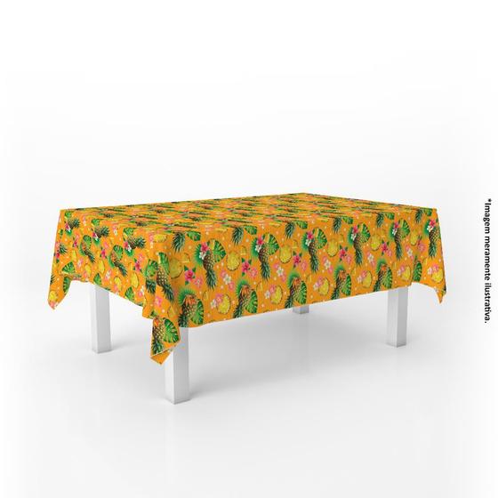 Imagem de Toalha de Mesa Retangular Frutas e Flores