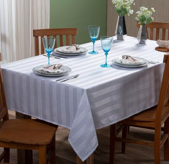Imagem de Toalha de Mesa Retangular Jacquard Savage 8 Lugares 1,6x2,70m Branyl