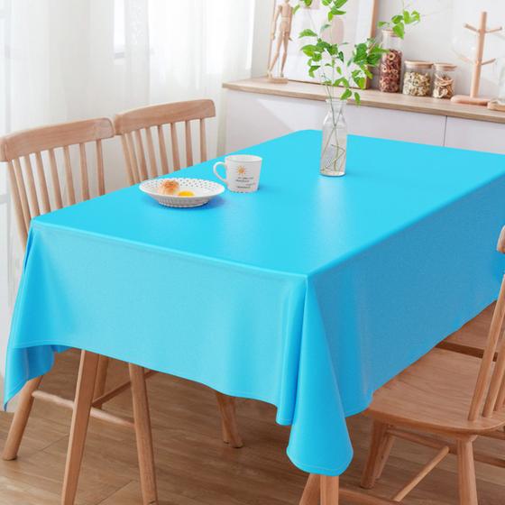 Imagem de Toalha De Mesa Retangular Liso Azul Frozen 3m x 1.40m