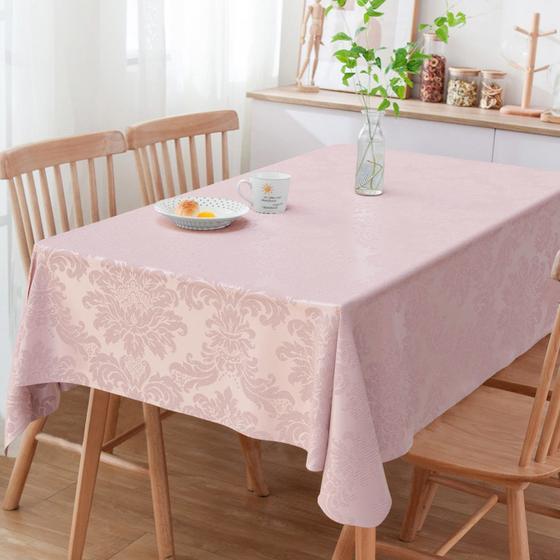 Imagem de Toalha De Mesa Retangular Medalhão Rosa Seco 3m x 1.40m