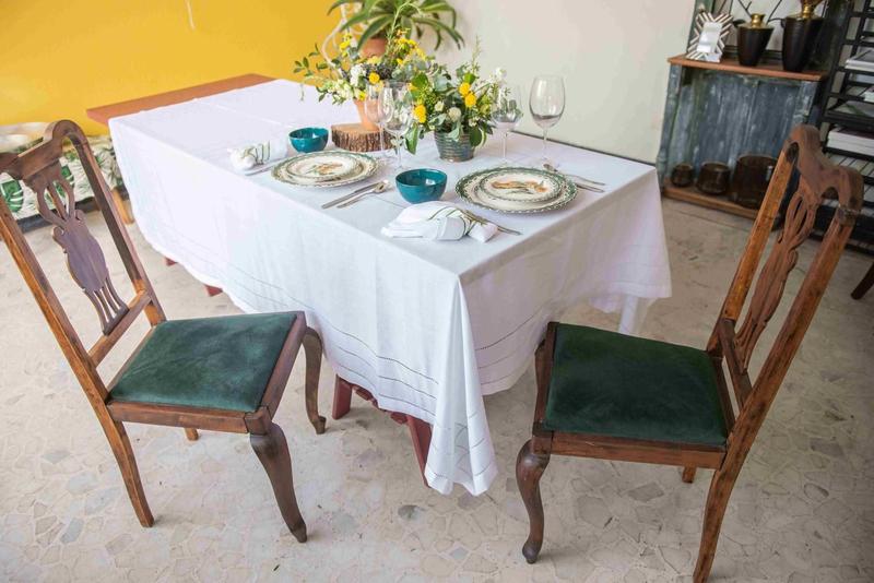 Imagem de Toalha De Mesa Retangular Poli-Bambu 8 Lugares Rafimex