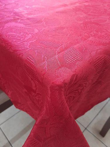 Imagem de toalha de mesa retangular tecido jacquard bordo  1,40x2,00