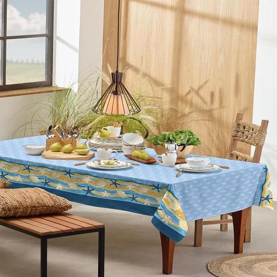 Imagem de Toalha De Mesa Retangular Teka Basic 1,40M X 2,50M Mar