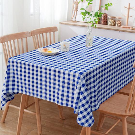 Toalha de Mesa Retangular Xadrez Azul 3m x 1.50m Menor preço em Toalha de Mesa Retangular Xadrez Azul 3m x 1.50m
