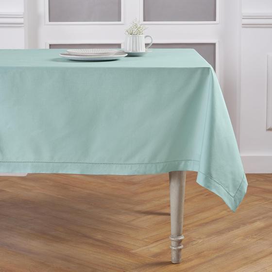 Imagem de Toalha de mesa Solino Home Pastel Turquesa Algodão Linho 120x58c