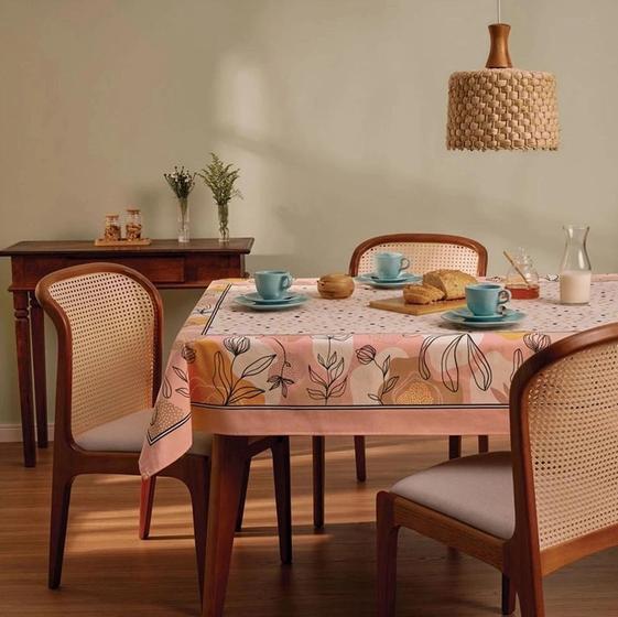 Imagem de Toalha de Mesa Super Prática Retangular 6 Lugares Canteiro - Lepper