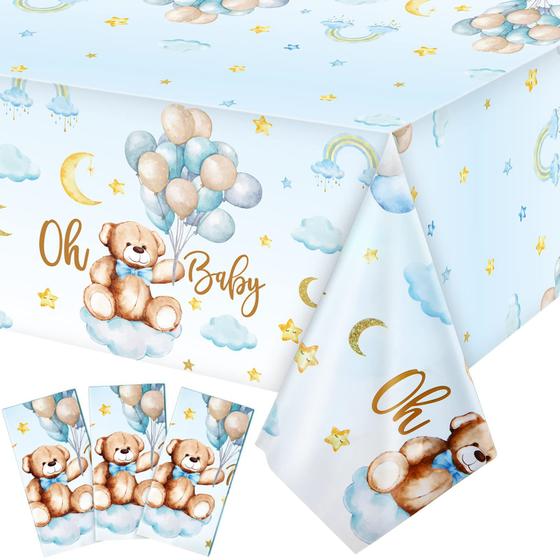 Imagem de Toalha de mesa Tatuo Teddy Bear Baby Shower Plastic 137x274cm 3P