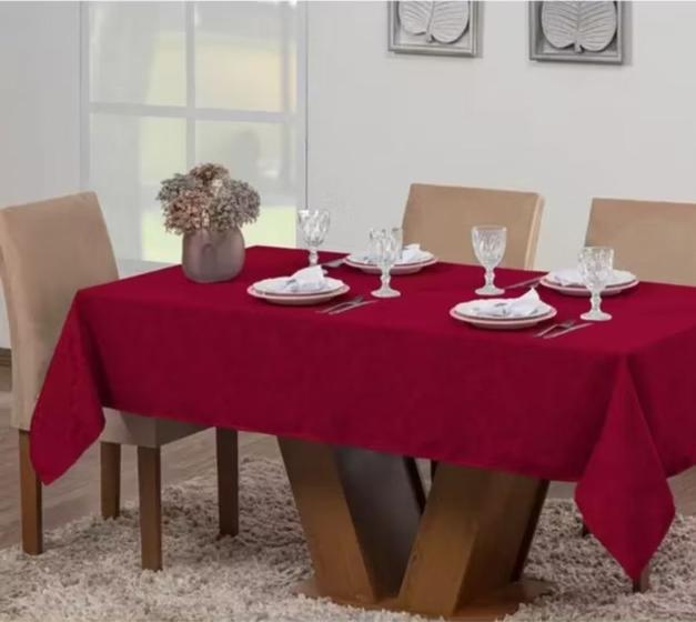 Toalha de Mesa Tecido Jacquard Luxo Decoração 4, 6, 8 Lugares Várias Cores