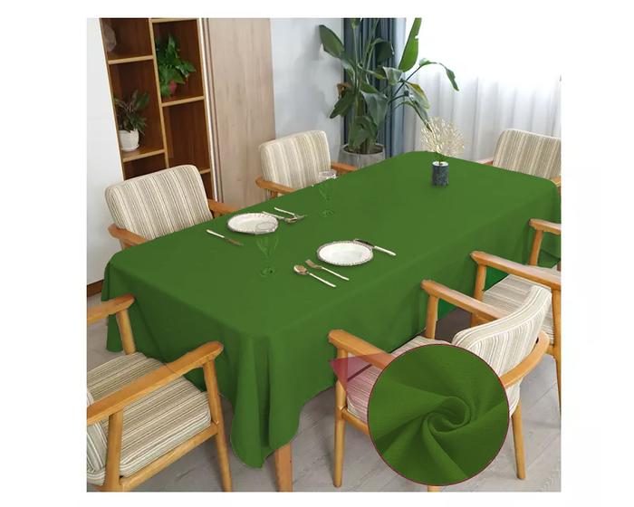 Imagem de Toalha De Mesa Tecido Linho Rustico Para Mesa de até 8 Lugares