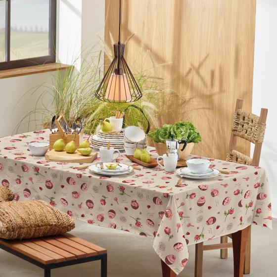 Imagem de Toalha de mesa teka basic retangular 6 lugares 140 x 210 cm
