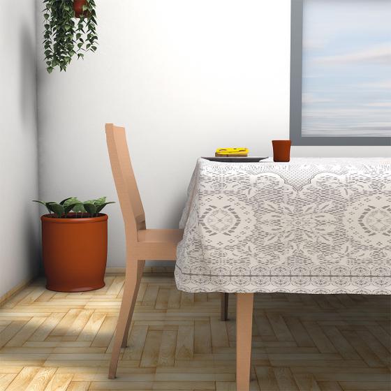 Imagem de Toalha De Mesa Termica Plástica 4 Lugares Renda 1,00x1,40m