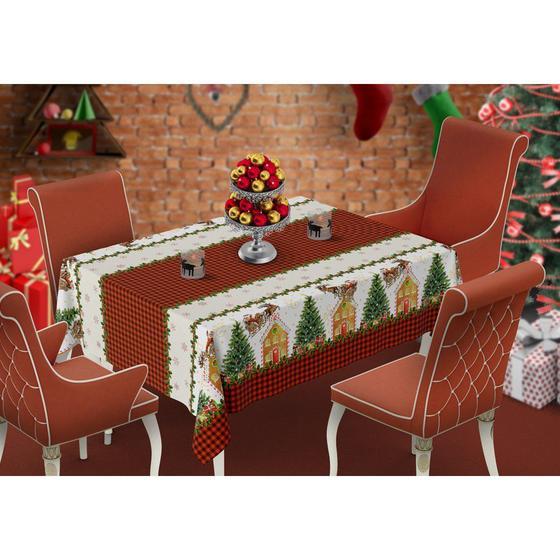 toalha de mesa termica plastico impermeavel jingle bell natal 2,20 x 1,40 6 cadeiras Menor preço em toalha de mesa termica plastico impermeavel jingle bell natal 2,20 x 1,40 6 cadeiras