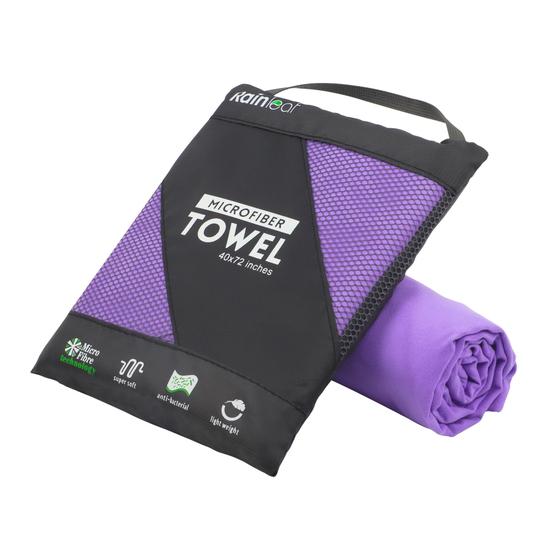 Imagem de Toalha de Microfibra Rainleaf - Secagem Rápida e Super Absorvente (40x72cm)