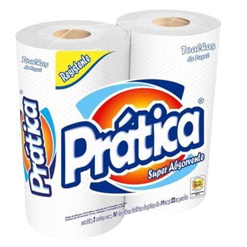 Imagem de Toalha de Papel Prática Folha Dupla com 2 rolos - 55 Toalhas