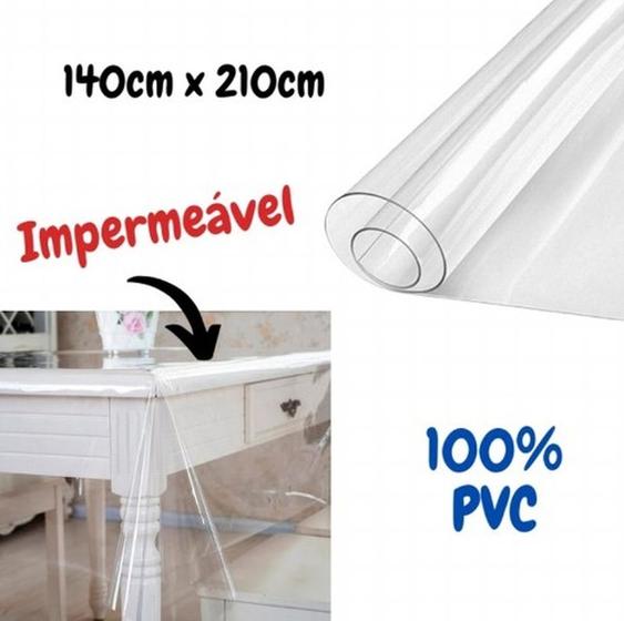 Toalha de Plástico p/ Proteger a Mesa Transparente 140x210cm Menor preço em Toalha de Plástico p/ Proteger a Mesa Transparente 140x210cm