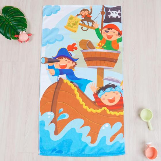 Imagem de Toalha de Praia Infantil 60cm x 1,10m Aveludada Anti Areia DIVERSÃO - Bene Casa