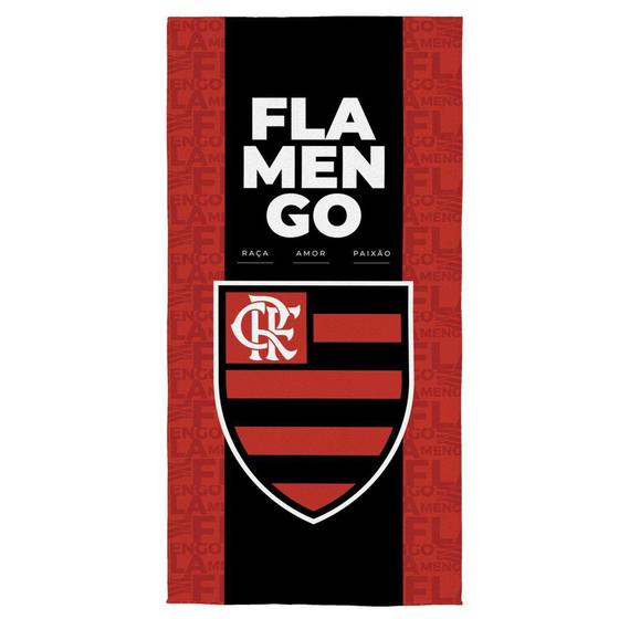 Imagem de Toalha do Flamengo Aveludada Banho e Praia Lepper 70cmx140cm