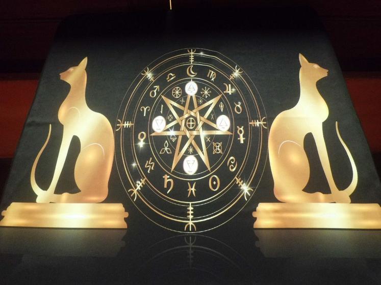 Imagem de Toalha esoterica bastet gato mitologia egipcia astrologia