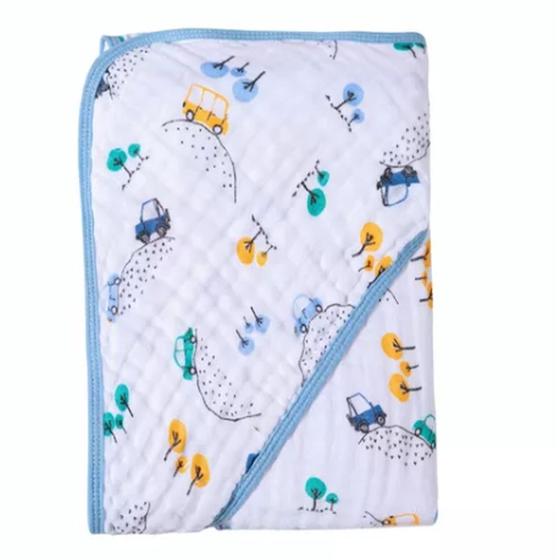 Imagem de Toalha Estampada Soft C/ Capuz e Forro de Fralda 80X80 Cm Karinho Vários Modelos
