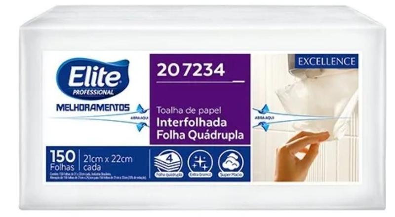 Imagem de Toalha Excellence Interfolhada C/150 Folhas Quádruplas Elite