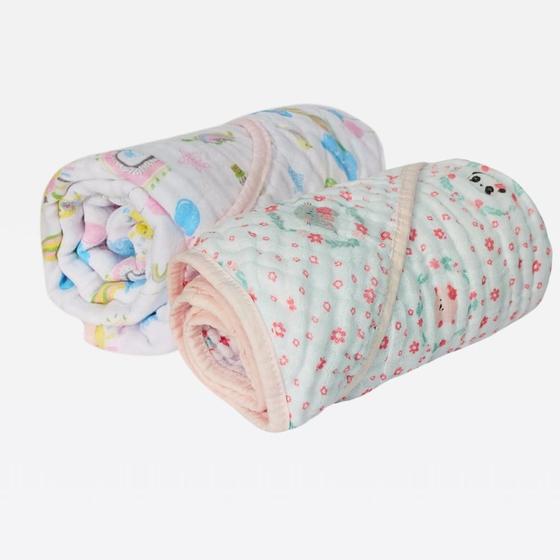 Imagem de Toalha Fralda Banho de Bebê com Capuz Tecido Soft 100% Algodão 80cm x 80cm