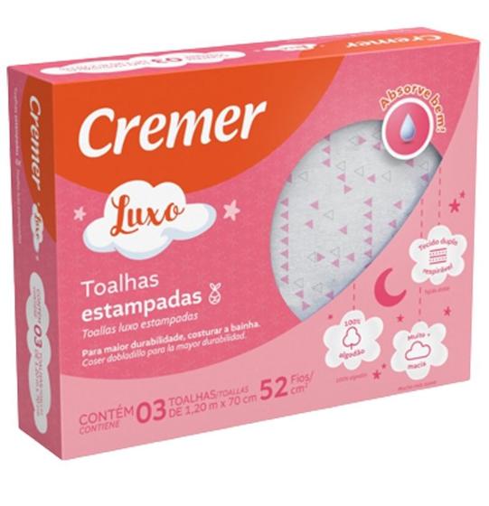 Imagem de Toalha fralda cremer estampada menina caixa c/3