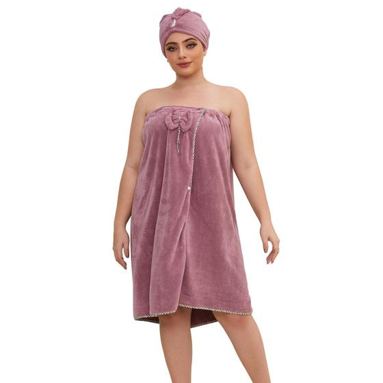 Imagem de Toalha GOSCHE Plus Size para Mulheres com Turbante - Roxa