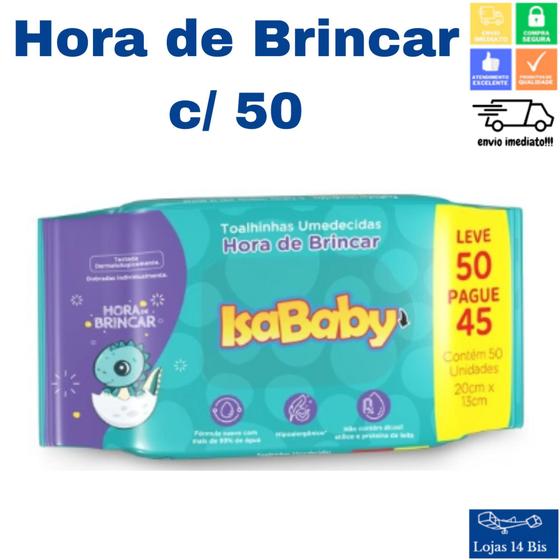Toalha Lenço Umedecido Infantil Hora de Brincar Com 50 Unidades Isababy Menor preço em Toalha Lenço Umedecido Infantil Hora de Brincar Com 50 Unidades Isababy