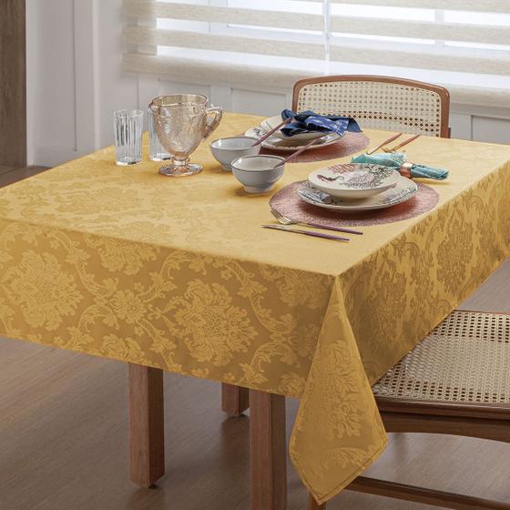 Imagem de Toalha Mesa 4 Lugares Quadrada Tecido Jacquard 1,40x1,40