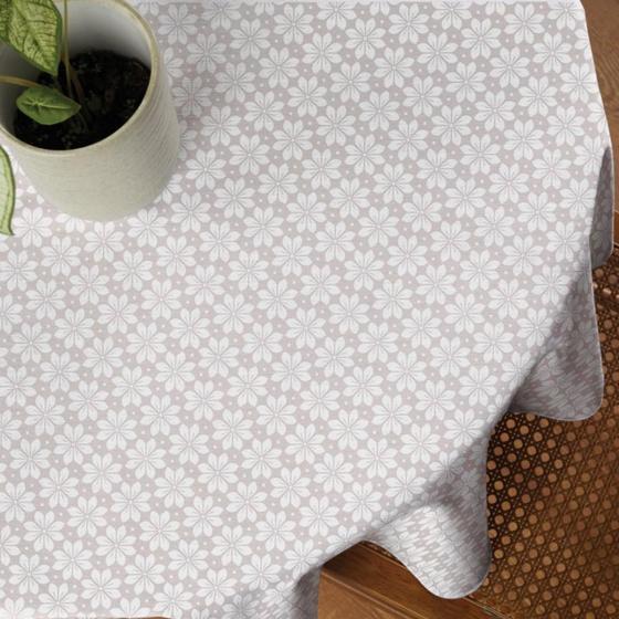 Imagem de Toalha Mesa Pratica Redonda Estampada 4 Lugares Dalia 155cm