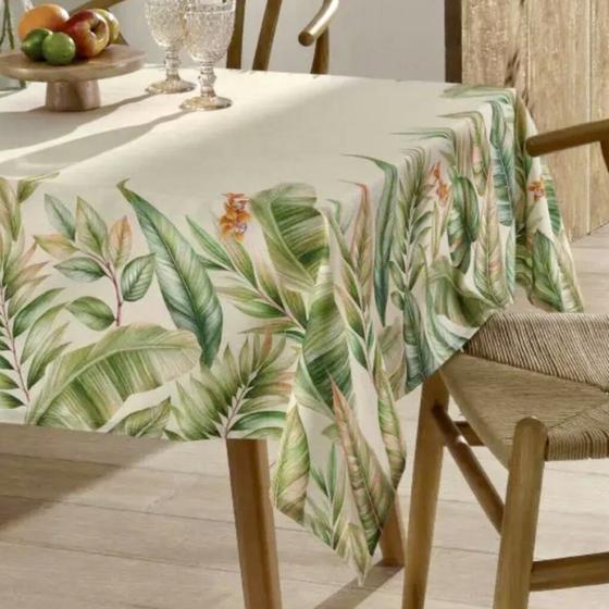 Imagem de Toalha Mesa Retangular 6 Lugares Döhler Limpa Fácil 140 x 210 cm