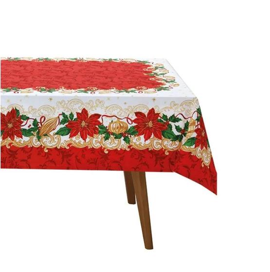 Imagem de Toalha Mesa Retangular Athenas 140x210cm Natal 110 Dohler