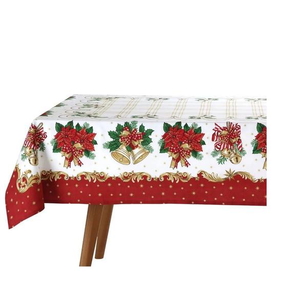 Imagem de Toalha Mesa Retangular Athenas 160x250cm Natal 107 Dohler