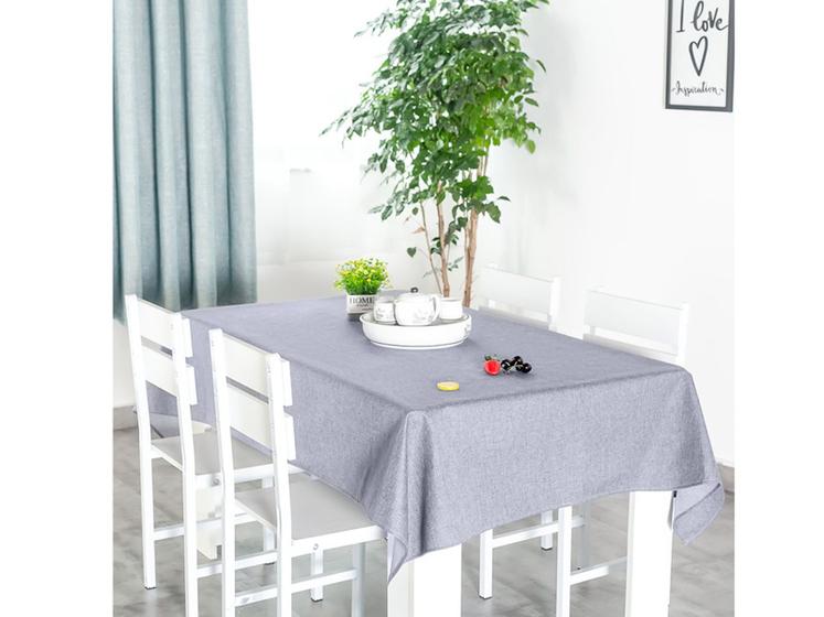 Imagem de Toalha Mesa Retangular Tecido Rustico Lavável Texturizado 2m