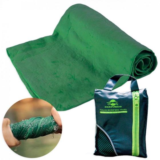 Imagem de Toalha Microfibra Ultra Absorvente Verde Travel Guepardo