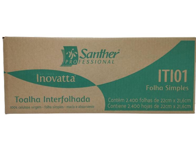 Imagem de Toalha Papel Inovatta Folha Simples Interfolha 2400 Folhas