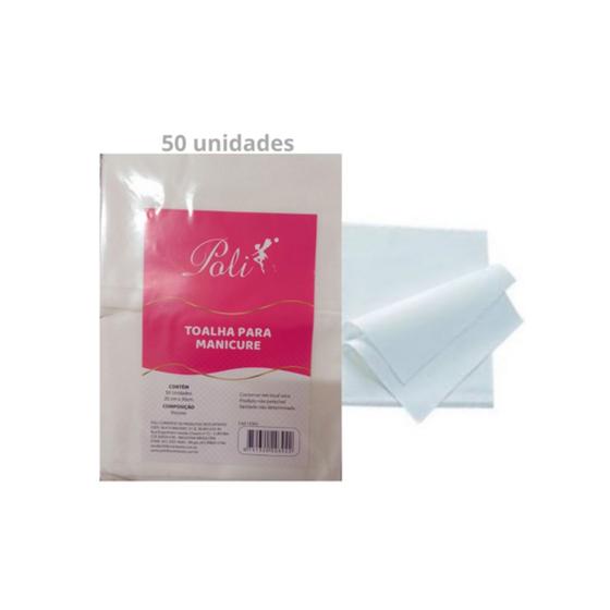 Imagem de Toalha Para Manicure Com 50 Unidades  - Poli