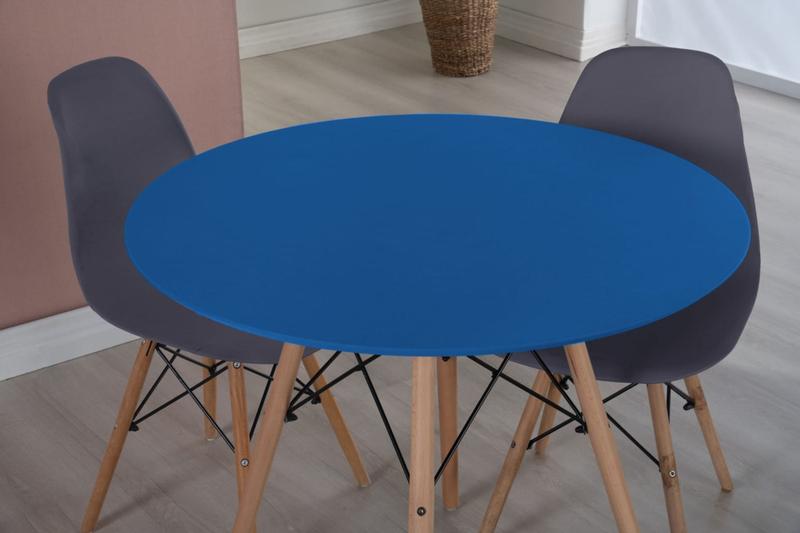 Imagem de Toalha Para Mesa Redonda Eiffel Malha Com Elástico em Volta Ajustável 01 Peça Para Dia a Dia 1,00 Mt